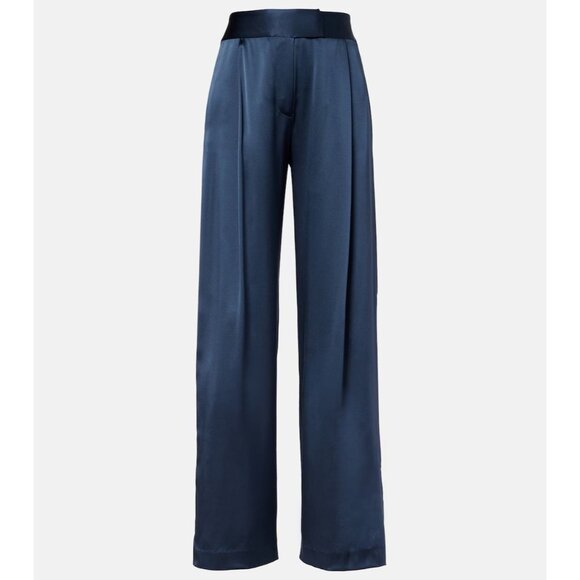 The Sei Wide Leg Trousers in Ink 2 New Womens Silk Pants - Picture 9 of 13